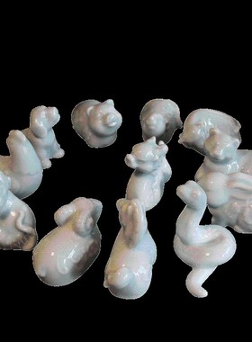 陶瓷 工艺摆件 十二生肖 摆件 陶瓷 创意家居V饰品 家居装饰