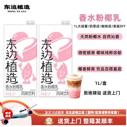 东边植造香水粉椰乳1L大容量盒装