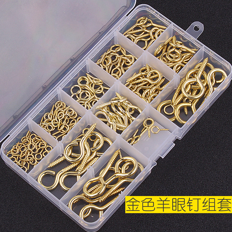 DIY饰品配件 羊眼钉 滴胶模具配件带圈钉螺丝钉许愿瓶漂流瓶