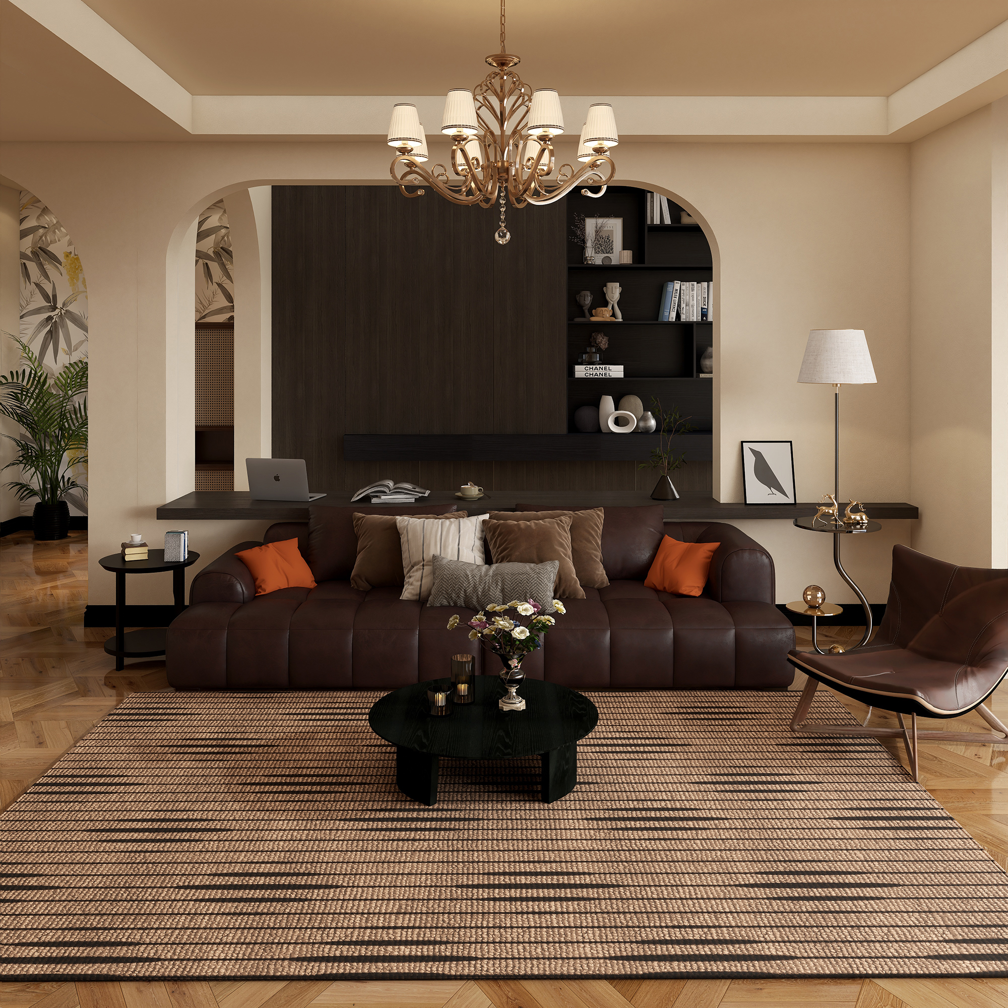 客厅地毯高c级感茶几毯2024新款复古卧室地垫床边毯家用防滑垫垫