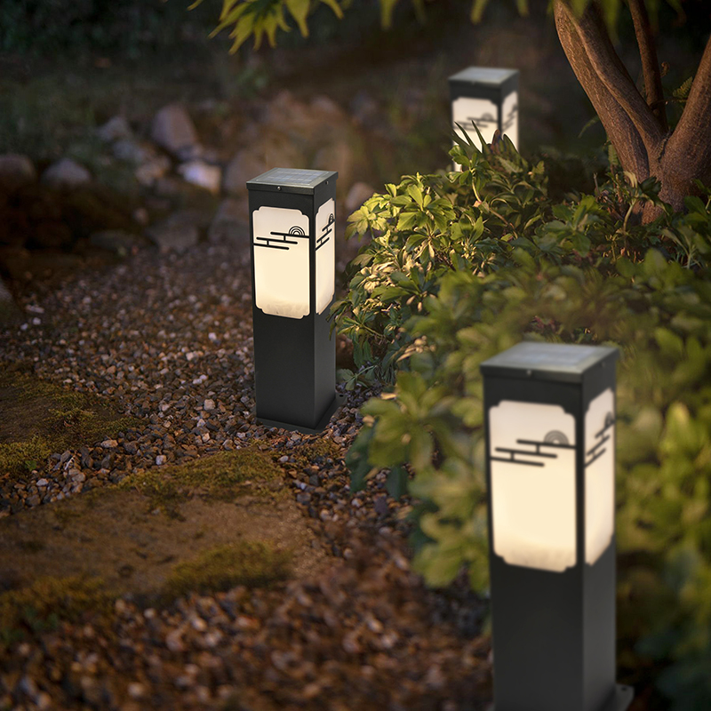 新中式太阳能草坪灯户外防u水花园别墅小区草地室外落地景观庭院