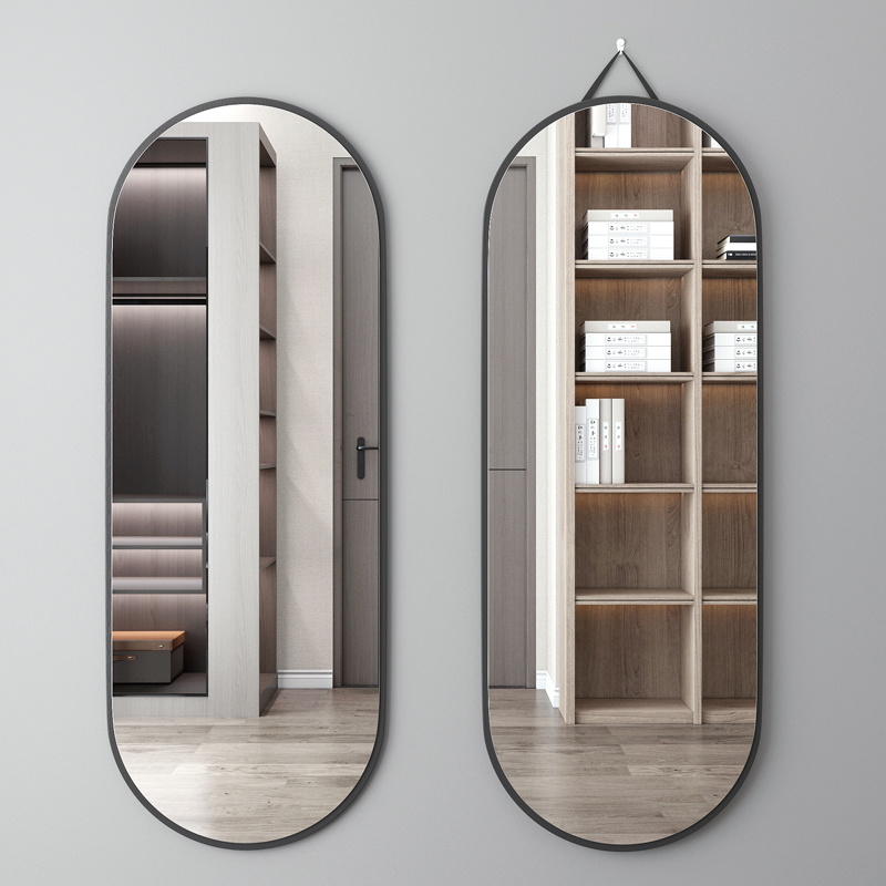 全身镜子壁挂粘贴穿衣镜挂墙家用简约贴I墙试衣镜is网红化妆镜子