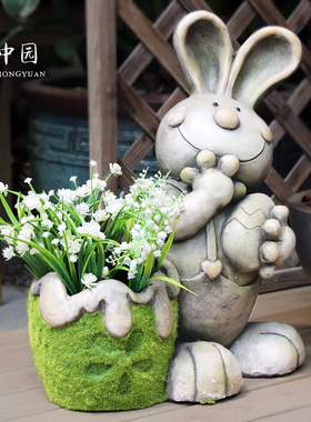 可爱花盆阳台动物花o园装饰创意庭院布置户外摆件卡通造型园艺