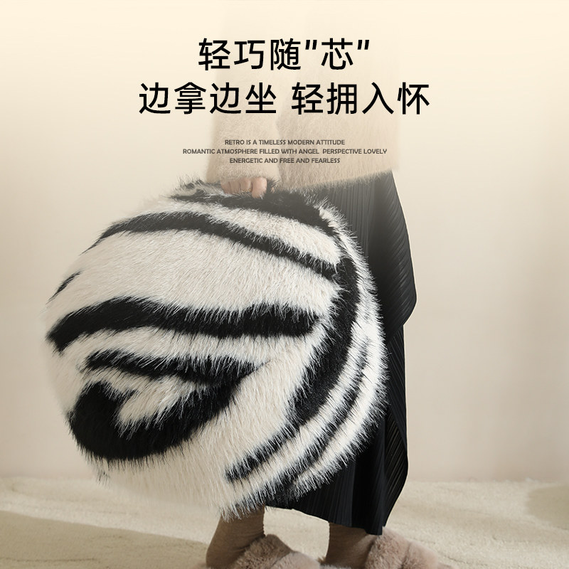 懒人沙发坐墩客厅飘窗榻榻米x坐垫冬季毛绒地毯卧室阳台蒲团地上