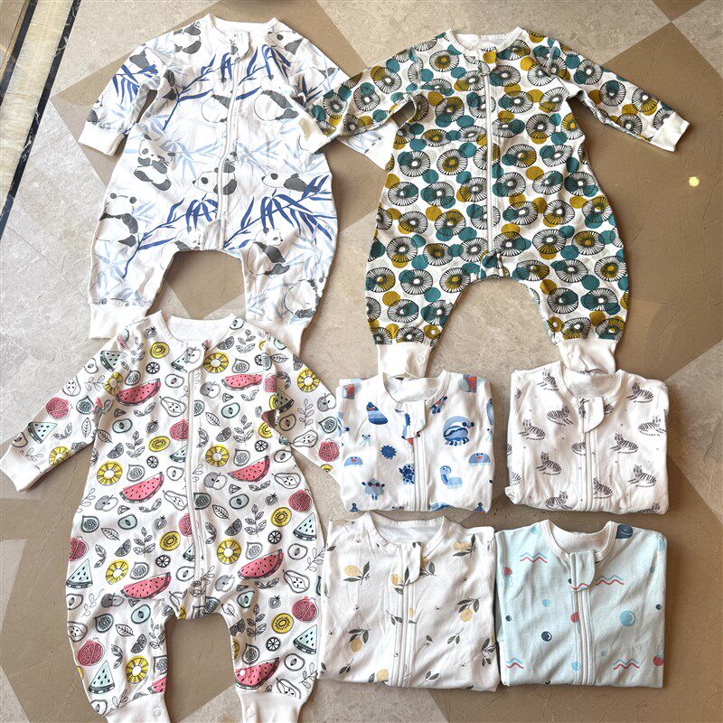 早鸟价 儿童长袖春秋款分腿睡袋 a类纯棉婴W儿宝宝防踢被