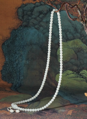 婵秋（珠宝）YW5207和田玉白玉108手持多圈