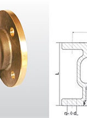 正品埃美柯428黄铜止逆阀法兰消声止回阀单向阀DN50(2寸)专卖店