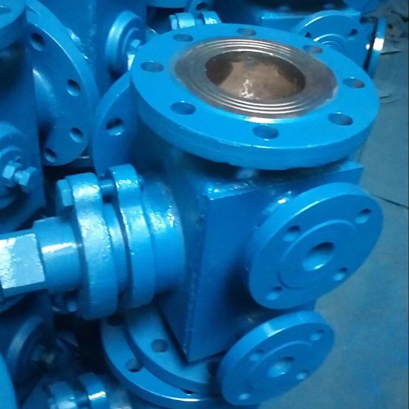 BX44W-16C油品沥青专用高温铸钢法兰保温三通旋塞阀DN50 65 80 10