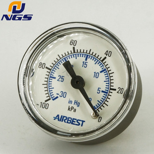 AIRBEST真空泵发生器表-100kpa压力表ZPMR-V负压表AB168-QDPE-001