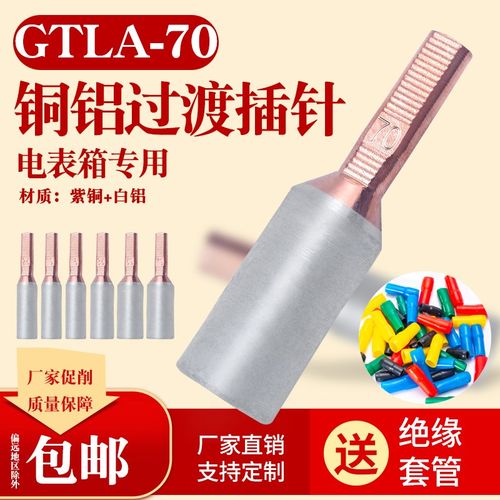 GTLA70平方铜铝电表箱专用插针针型接线端子接头接线柱线耳送护套