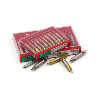 宏峰全磨制螺旋槽镀钛M35含钴中心钻涂层定点钻头不锈钢专用A型