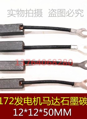 D172高压电机接地尾轴Z2直流电刷12*12*50发电机碳刷12X12X50MM