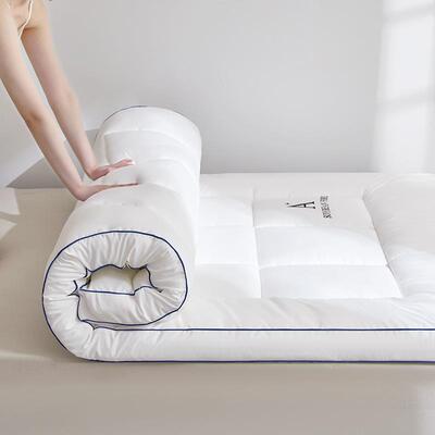 酒店民895632宿用色织磨褥毛条缎豆绣花床软垫大纤维床垫子上下铺