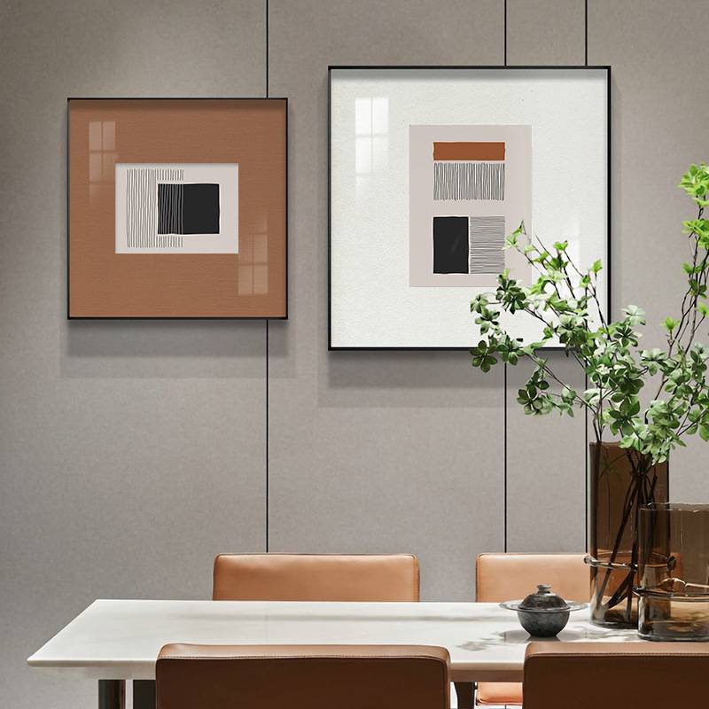 纵横 现代简约餐厅装饰画客厅沙发壁画 酒店样板房立体卡纸挂画图片