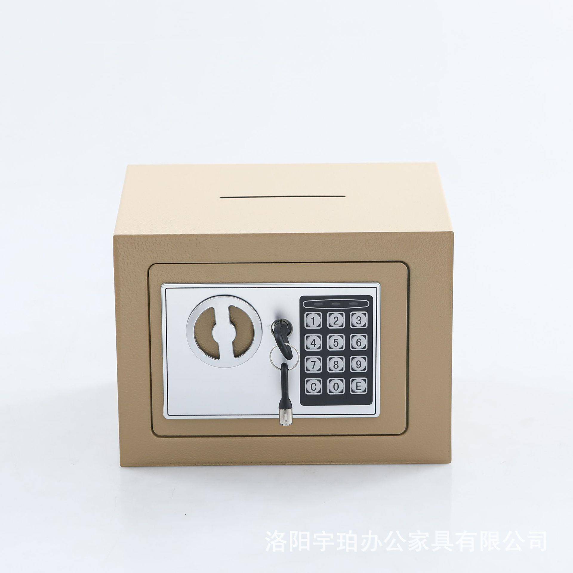 保小险柜家用17E型保险箱迷你入墙17E管电子密码存钱罐进只不出保