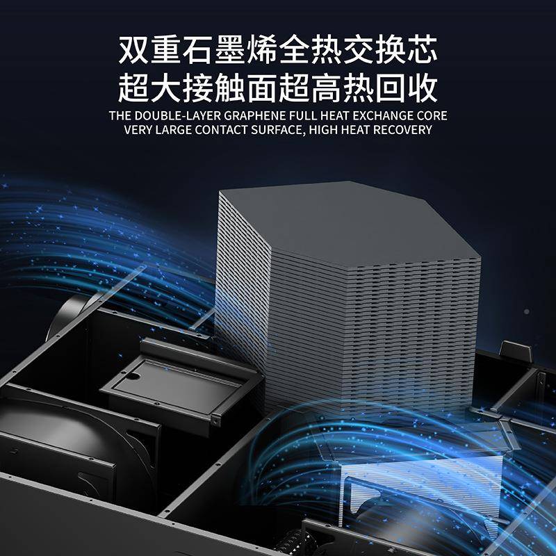 新风风系统家静音新商风机用室外热交换器用双向全屋净MJV化新换