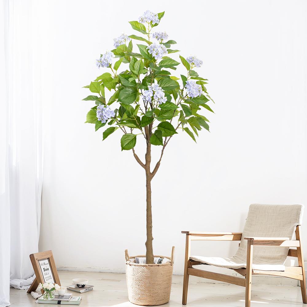 客厅摆地装落饰绣球花树绿植件服绣球花树装店橱窗造景仿物真植假