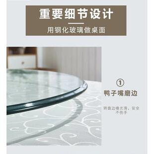 V12玻毫米加圆8形钢化玻璃厚桌面酒店璃转盘F77MJ6T7台面茶几圆桌