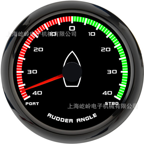 85mm指针舵角表舵角仪 改装轮船游艇船只通用仪表 9-32VDC
