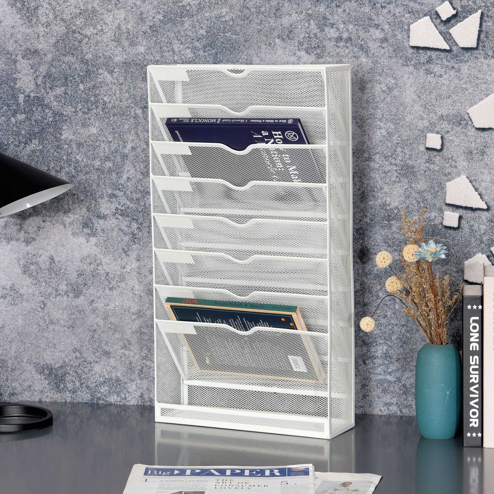 810层金属文架层办公桌书架桌面资架料文HBG具资料档案收纳架置件