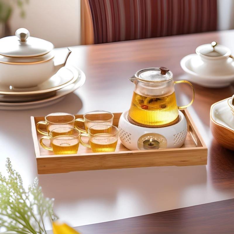 瓷温茶炉下茶烛台加热炉耐热玻璃蜡烛茶煮炉水果花草陶茶HC249221