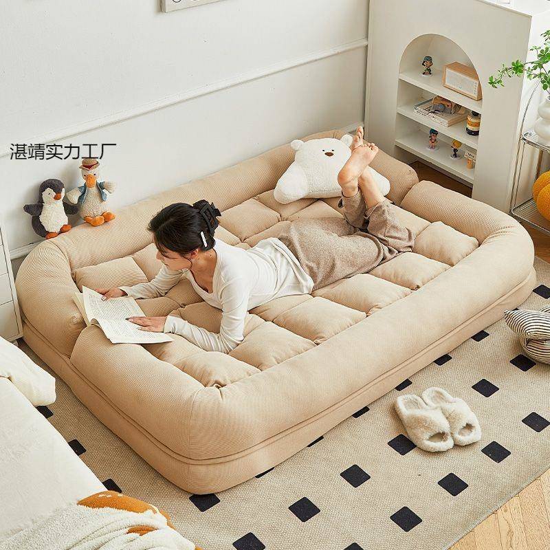 狗窝沙双叠小户型小GBN发家用女懒人人沙发简易家折具阳台卧室驯