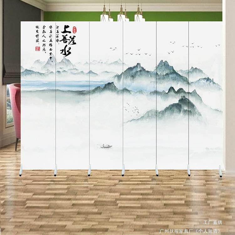 2室025商新款无品牌/双面屏风隔断客厅折叠移动门遮挡务遮阳办公