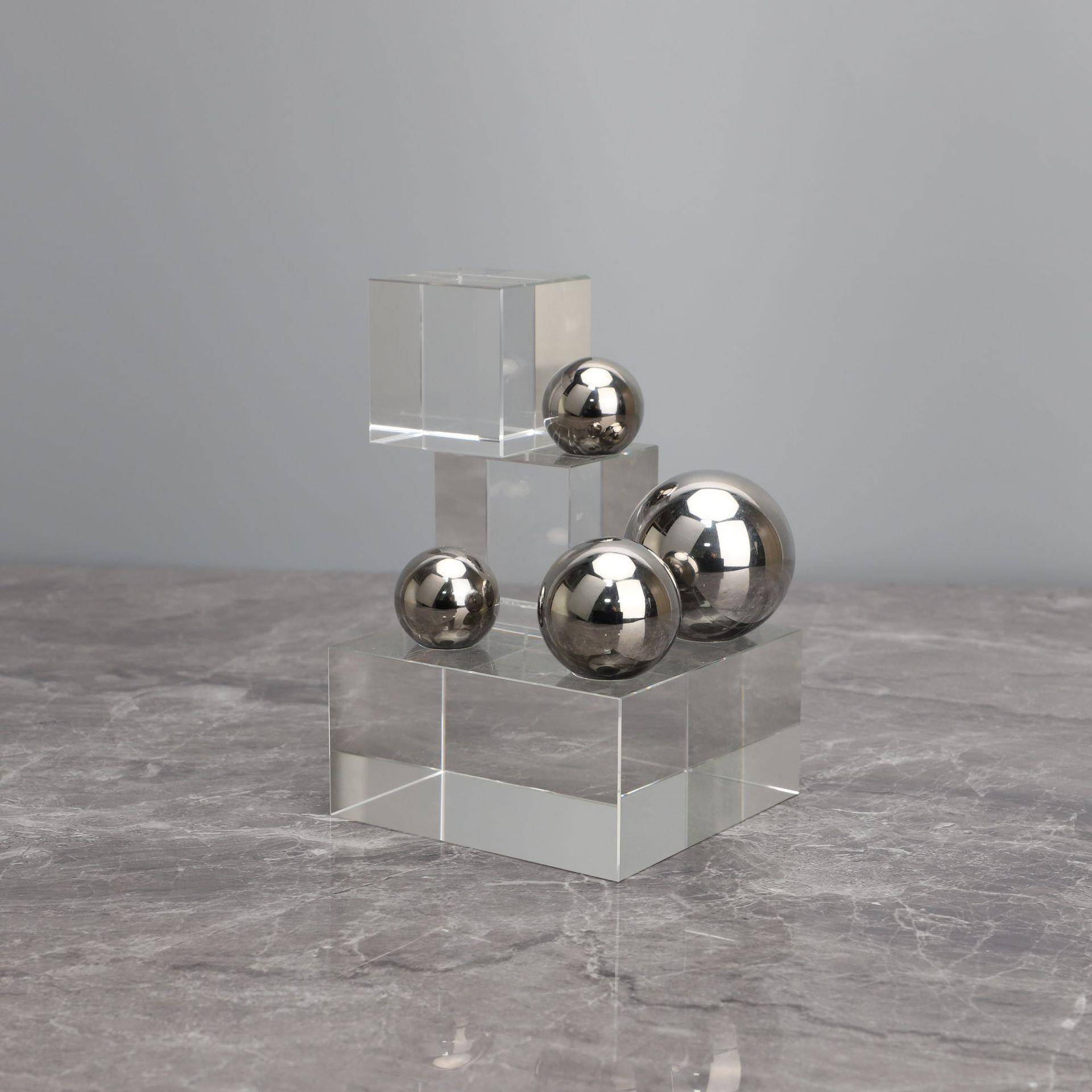 现代简约创水晶堆积摆意件样JYL板饰房办摆公室客厅书房家居软装