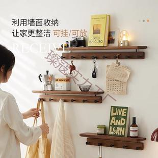 025OPT新2款 实木挂衣架墙上壁挂入户进玄关挂门衣免钩打孔衣帽衣