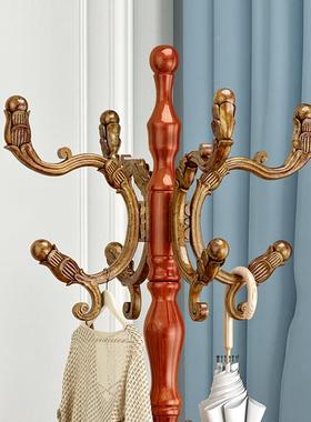 实木衣帽架式落卧室挂立衣架单杆家用客厅地简约现代衣F76HM767服