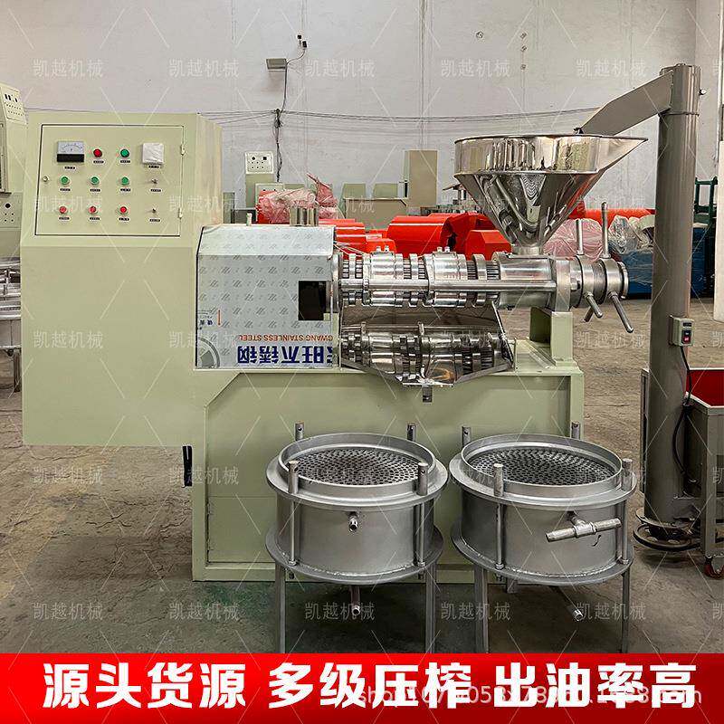 型大花菜生榨油机核桃籽大豆芝麻胡麻籽葵花茶籽压榨无品牌/机商