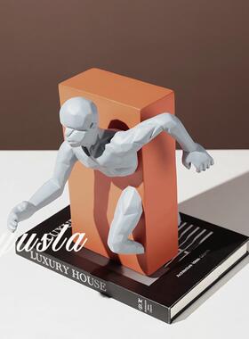 摆简约创意人物件样板间客厅电YJJ饰视餐厅柜家居柜玄关柜书房软