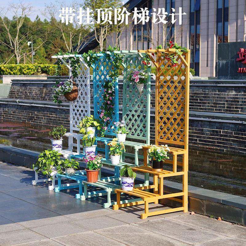 实木隔层新款无品牌/户外多庭院花盆架室内餐厅酒大堂店花架断浅