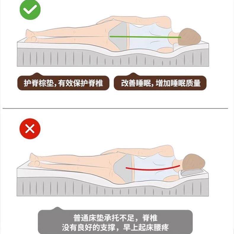 棕垫天然椰棕垫硬垫子家床用1.85米折叠卧专用儿童无品牌/1室.m棕