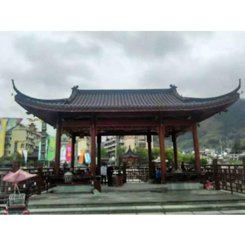 防腐木古凉亭庭院四角六角亭菠凉亭-01萝格新建村建墅设别实木亭