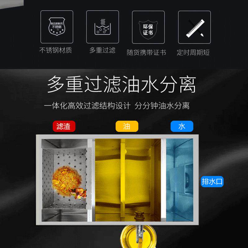 隔油池污水处理油水分离器道过设油过器滤器饭店下咨询水厨房水油