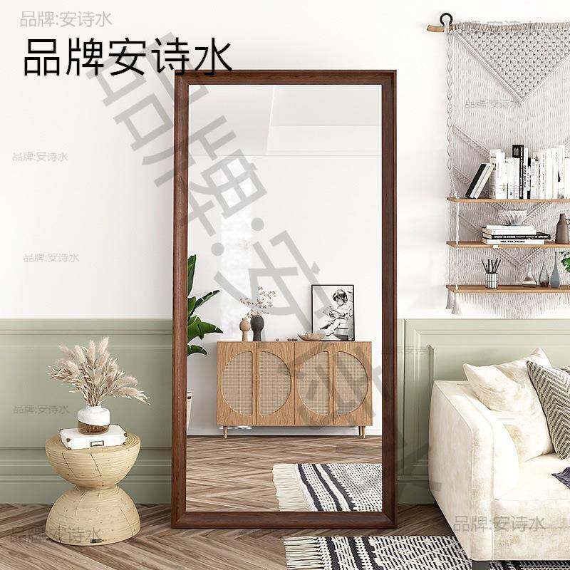 美式全身镜木框立式服店大落地镜家用无品牌/衣更衣卧室网装红立