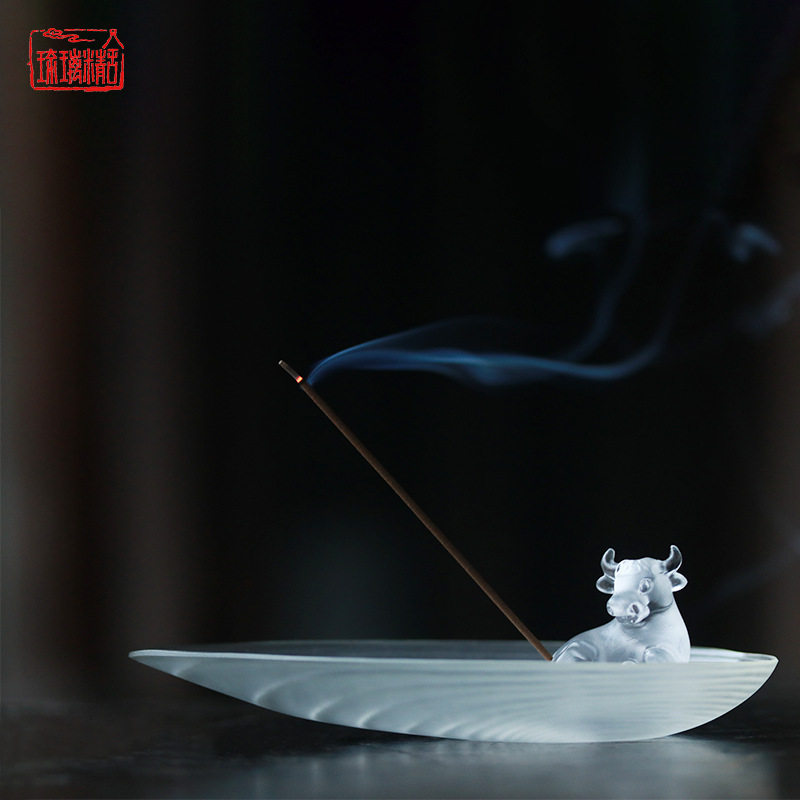 琉璃精舍【牛年祥瑞福牛套装】摆件香器线香香插香盘茶宠送友好礼