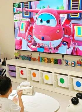 实木儿玩童收纳架收纳柜客厅靠墙电视柜儿童房具宝SLW宝置物柜