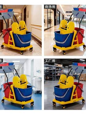 酒白云双桶榨车A水F0807B拖把4桶挤水桶免手洗JHT桶店洗拖把拖布