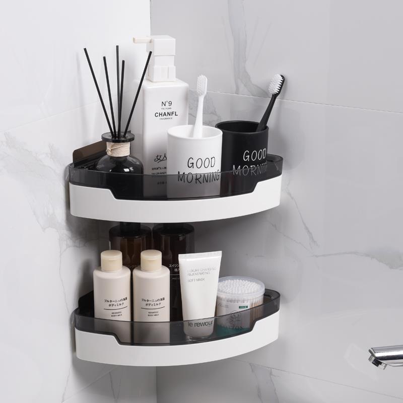 RI0T浴室物架置卫生间壁F76J68S9挂转角架打孔厕免所三角架洗漱台