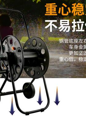 水收车卷绕管绞盘金属管软管管器58964卷家用洗车收纳架子器架器