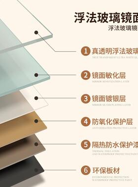 全身镜中古风家用客厅生穿镜服装店女试衣XNH衣镜落挂地镜可墙大