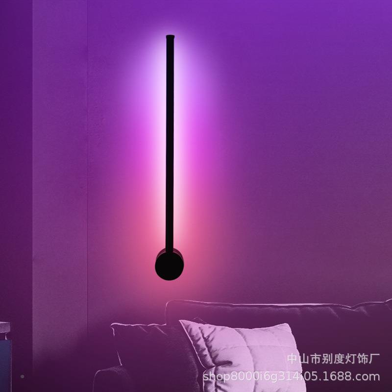 源头工厂跨境灯电商供货RGB线条壁现室代约网红LEBD-5001D极简简
