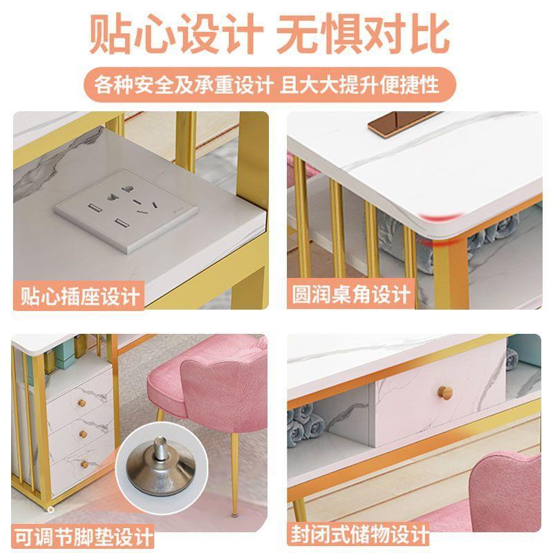 时尚能吸网红美甲桌椅套装多功带器美甲桌OWP日式双人四人尘位美