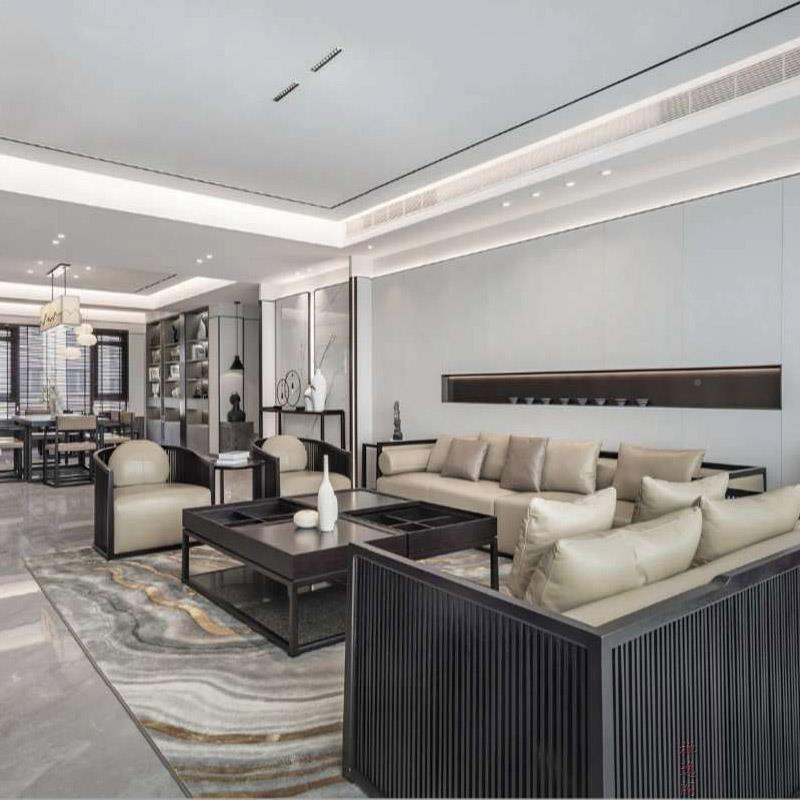 BDUIL新式沙发实木组合鸡木现中轻奢万物客代厅样板翅房全屋定