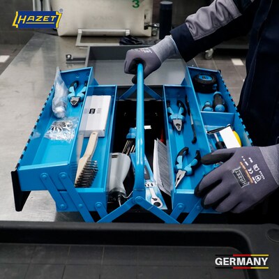 德国HAZET进口手提工具箱收纳盒铁皮折叠工具箱车载工具盒