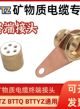BTTZ矿物质电缆终端头单芯多芯刚性防火电缆铜接头接地卡子bttvz