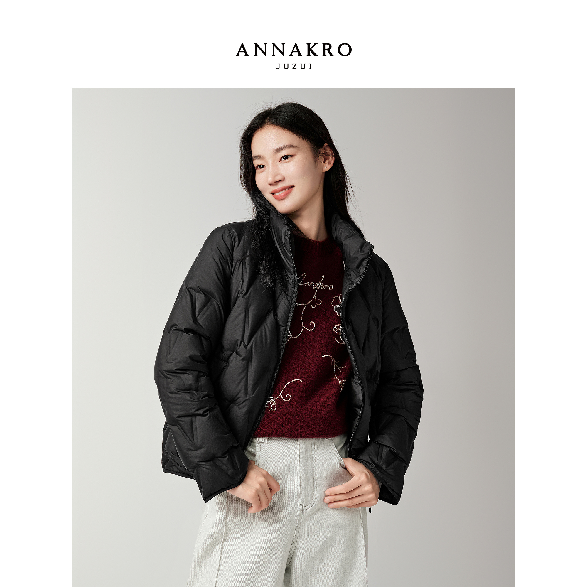 V字压胶 发热功能 多色可选 利落短款