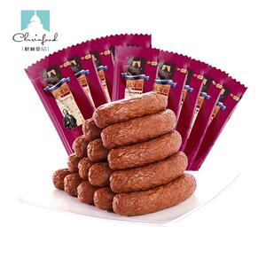 秋林食品公司伊雅正宗哈尔滨红肠儿童肠无肥肉100g*10独立包装